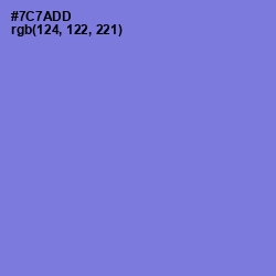 #7C7ADD - Moody Blue Color Image