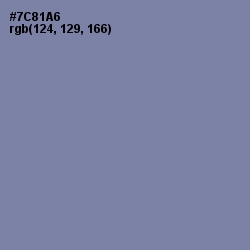 #7C81A6 - Wild Blue Yonder Color Image