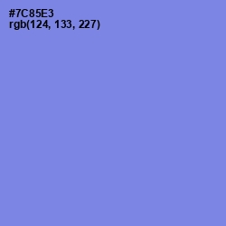 #7C85E3 - Cornflower Blue Color Image