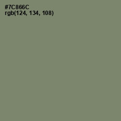 #7C866C - Camouflage Green Color Image