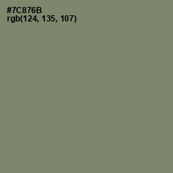 #7C876B - Camouflage Green Color Image