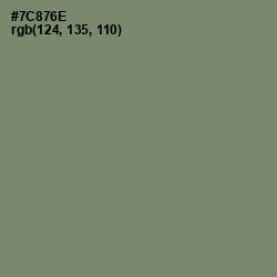 #7C876E - Camouflage Green Color Image