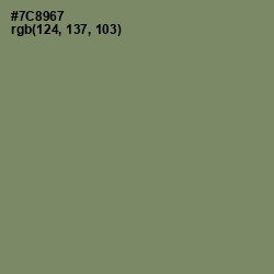 #7C8967 - Camouflage Green Color Image