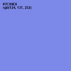 #7C89E8 - Cornflower Blue Color Image
