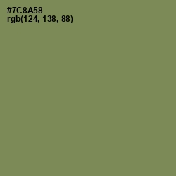 #7C8A58 - Glade Green Color Image