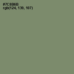 #7C8B6B - Camouflage Green Color Image