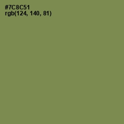 #7C8C51 - Glade Green Color Image