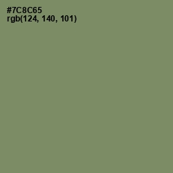 #7C8C65 - Camouflage Green Color Image
