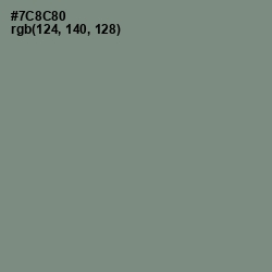 #7C8C80 - Blue Smoke Color Image