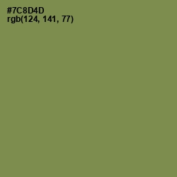 #7C8D4D - Glade Green Color Image