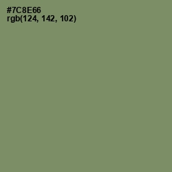 #7C8E66 - Camouflage Green Color Image