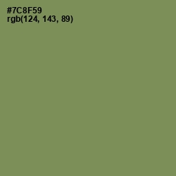 #7C8F59 - Glade Green Color Image