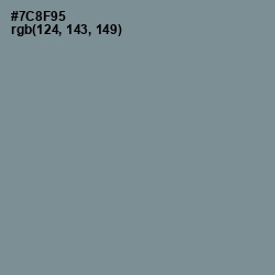 #7C8F95 - Slate Gray Color Image