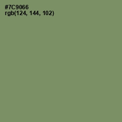 #7C9066 - Camouflage Green Color Image