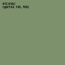 #7C916C - Camouflage Green Color Image