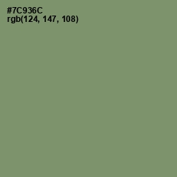 #7C936C - Camouflage Green Color Image