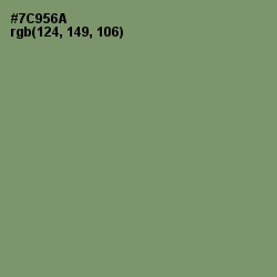 #7C956A - Camouflage Green Color Image