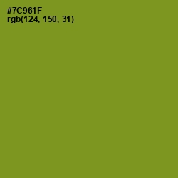 #7C961F - Trendy Green Color Image