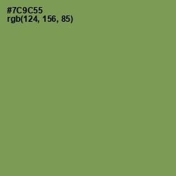 #7C9C55 - Glade Green Color Image