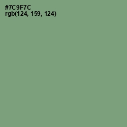 #7C9F7C - Laurel Color Image