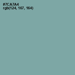 #7CA7A4 - Gumbo Color Image