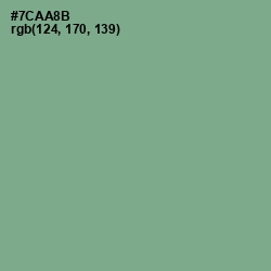#7CAA8B - Bay Leaf Color Image