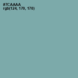 #7CAAAA - Gumbo Color Image