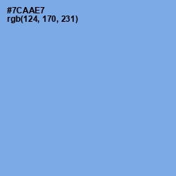 #7CAAE7 - Cornflower Blue Color Image