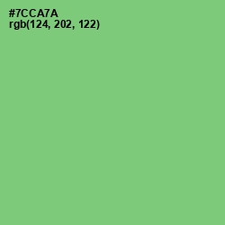 #7CCA7A - Pastel Green Color Image