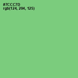 #7CCC7D - Pastel Green Color Image
