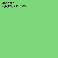 #7CD77A - Pastel Green Color Image