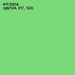 #7CD97A - Pastel Green Color Image