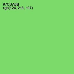 #7CDA6B - Pastel Green Color Image