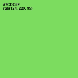 #7CDC5F - Pastel Green Color Image