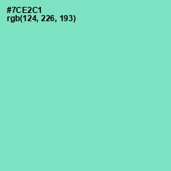 #7CE2C1 - Aquamarine Color Image