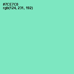 #7CE7C0 - Aquamarine Color Image