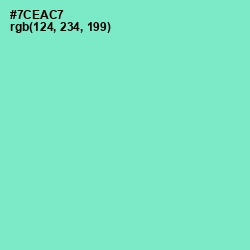 #7CEAC7 - Aquamarine Color Image