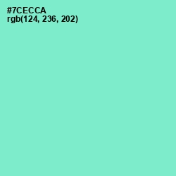 #7CECCA - Aquamarine Color Image