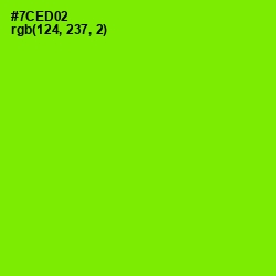 #7CED02 - Chartreuse Color Image