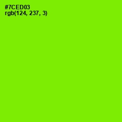 #7CED03 - Chartreuse Color Image