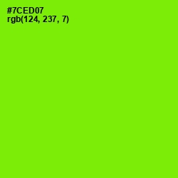#7CED07 - Chartreuse Color Image