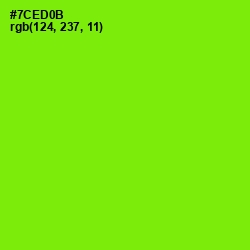 #7CED0B - Chartreuse Color Image