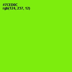 #7CED0C - Chartreuse Color Image