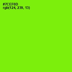 #7CEF0D - Chartreuse Color Image
