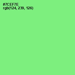 #7CEF7E - Screamin' Green Color Image