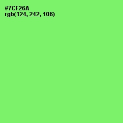 #7CF26A - Screamin' Green Color Image