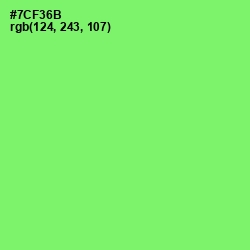 #7CF36B - Screamin' Green Color Image