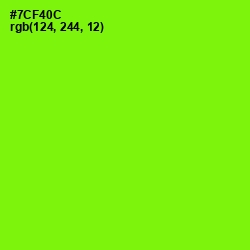 #7CF40C - Chartreuse Color Image