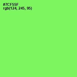 #7CF55F - Screamin' Green Color Image