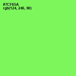 #7CF65A - Screamin' Green Color Image